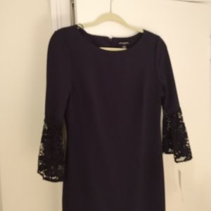 Navy blue 3/4 length Sharagano dress new with tags